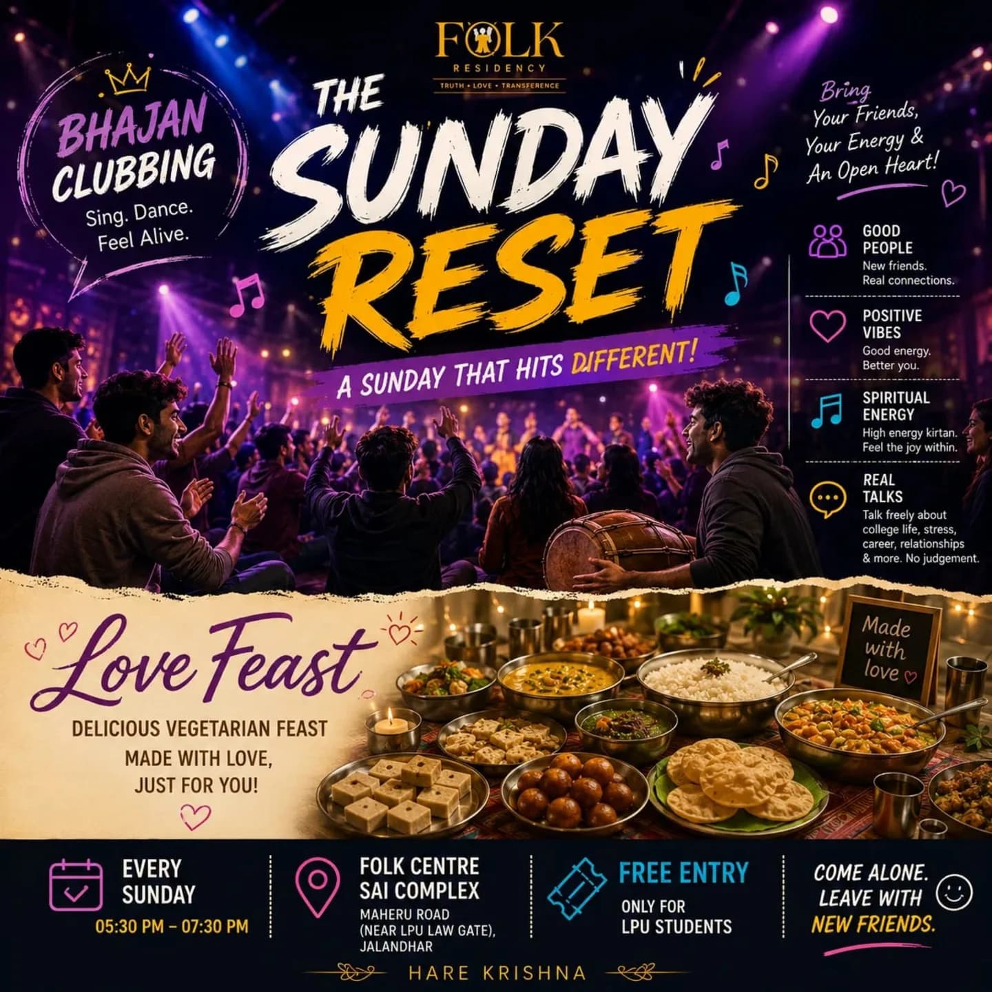 Sunday Unplugged 1.0 : Bhajan Clubbing & Love Feast